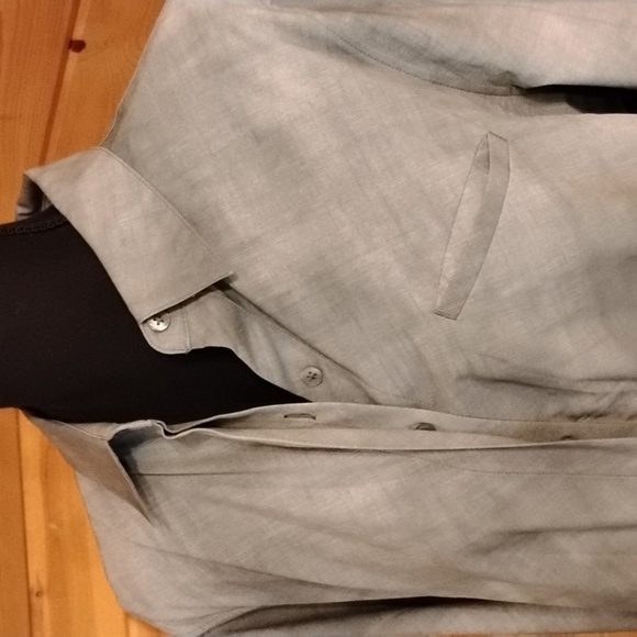 Athleta Urbanite Printed Top XL Long Sleeve Button Top - Picture 5 of 6